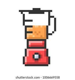 Outlined pixel icon of blender. Fully editable