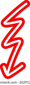 Outlined Red Arrow Tiny Design