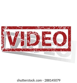 Outlined Red Stamp Word Video Shadow Stock Vector (Royalty Free ...