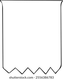 Outlined ribbon banner vector illustration. Vintage decorative graphic elements
