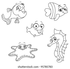 Outlined Sea Creatures