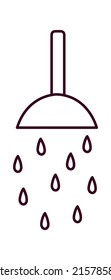 Duschsymbol. Vektorgrafik