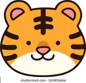  Simple Cute Illustration Tiger 80s Retro Stock Vector (Royalty Free ...
