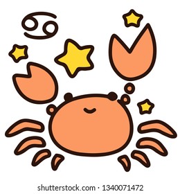 Outlined simple zodiac sign Cancer