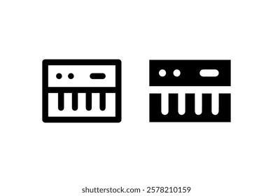 Outlined and Solid Keyboard Icons vector