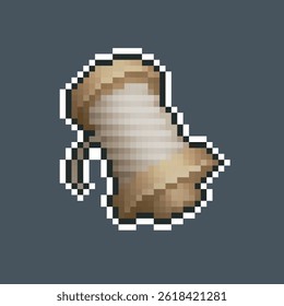 Outlined String Material in pixel art style with isolated background