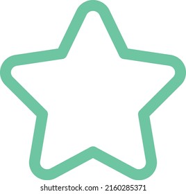 umrissenes Schlaganfallkonzept-Stern-Lieblingssymbol grün
