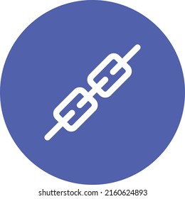 outlined stroke link connection symbol icon line art 