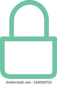 outlined stroke style conceptual lock safe secure icon 