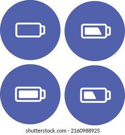 conjunto de iconos de la batería con estilo de trazo   