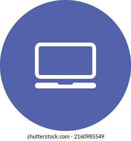 icono de sistema portátil con estilo de trazo delineado 