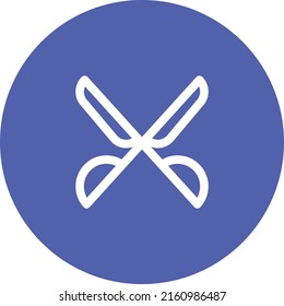 outlined stroke styled concept scissor tool icon  