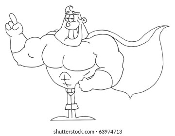 Outlined Super Hero