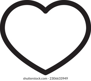 Outlined Vector Heart Shape Symbol Icon
