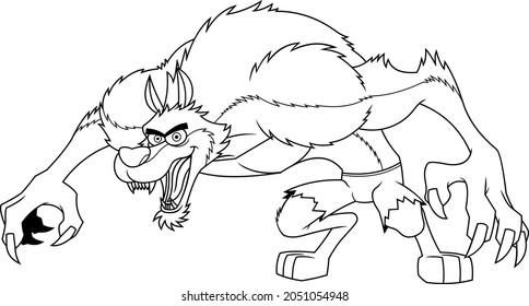 1,408 Cartoon howling werewolf Images, Stock Photos & Vectors ...