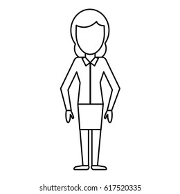 outlined woman girl avatar image