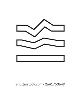 Outlined wrinkle free icon vector simple