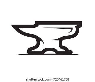 outlines of anvil illustration, smith tool,  icon design, isolated on white background