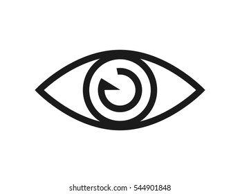 Outlines eye icon vector illustration on white background