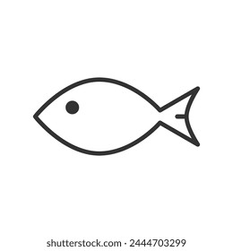 Outlines fish icon illustration on white background.