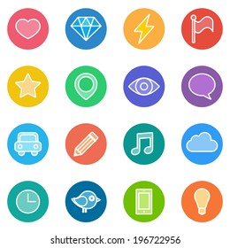 Outlines icons set