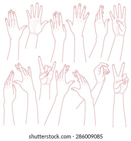 Hand Outline Female High Res Stock Images Shutterstock