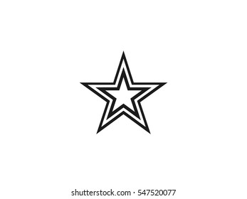Outlines star icon vector illustration on white background