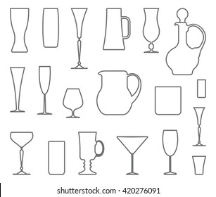 Outlines of ware from glass and crystal