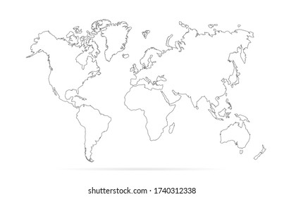 worldmap outline images stock photos vectors shutterstock