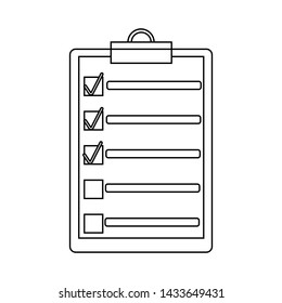 Outlint to do list or planning icon. Simple style vector illustration isolated on white background.  