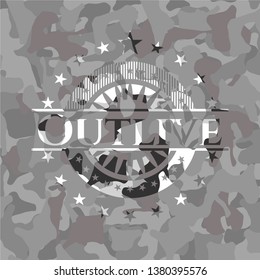 Outlive on grey camo texture