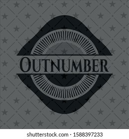 Outnumber dark emblem. Vector Illustration. Detailed.