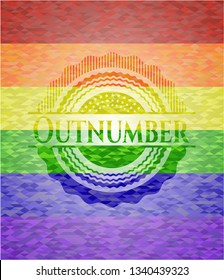Outnumber lgbt colors emblem 