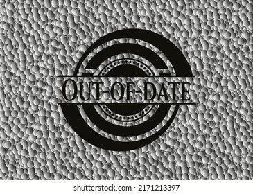 Out-of-date dark badge with bubbles background. Vector Illustration. Detailed. 
