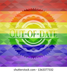 Out-of-date lgbt colors emblem 