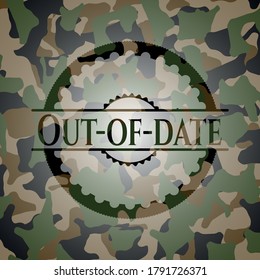 Anticuado en textura de camuflaje. Ilustración vectorial. Detallado. 