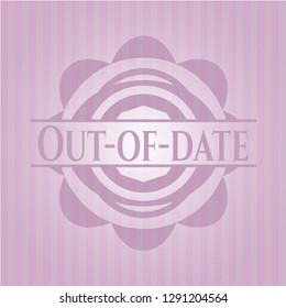 Out-of-date realistic pink emblem