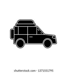out-of-town car icon. Element of Camping for mobile concept and web apps icon. Glyph, flat icon for website design and development, app development