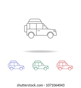 out-of-town car icon. Elements of camping multi colored icons. Premium quality graphic design icon. Simple icon for websites, web design mobile app, info graphics on white background