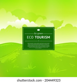 Out-of-town vector. Eco tourism vector design.