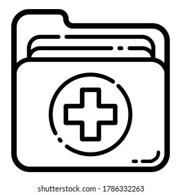 Outpatient Card Flat Icon Isolated On White Background