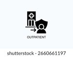 Outpatient Icon Or Logo Isolated Vector Illustration