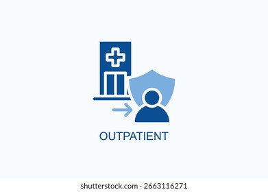 Ilustración vectorial Aislada Del Icono O Del Logotipo Del Ambulatorio