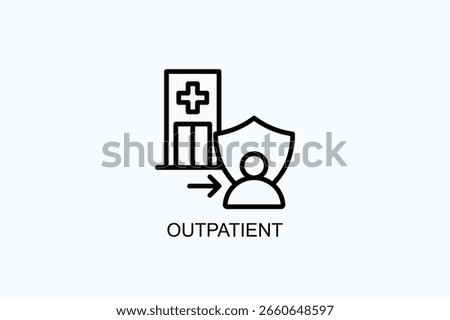 Outpatient Icon Or Logo Isolated Vector Illustration