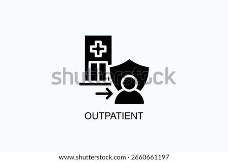 Outpatient Icon Or Logo Isolated Vector Illustration