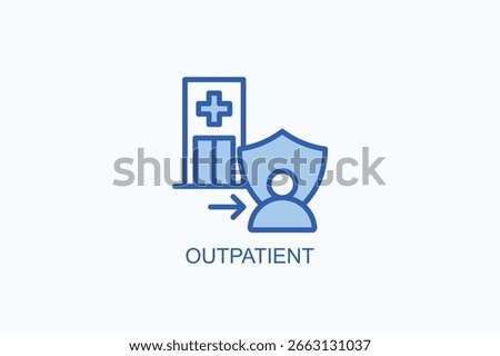 Outpatient Icon Or Logo Isolated Vector Illustration