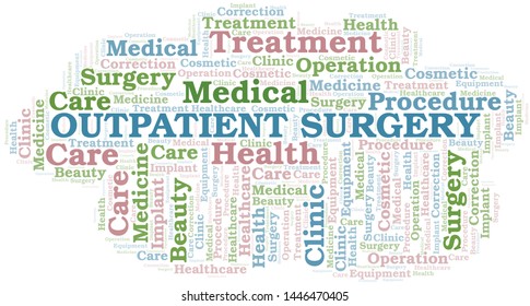 Outpatient Surgery Word Cloud Vector Made With Text Only