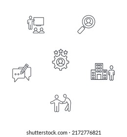 outplacement icons set . outplacement pack symbol vector elements for infographic web