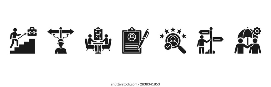 Outplacement web banner featuring Career, Transition, Coaching, Resume, Recruitment, Guidance, and Support for workforce transition and employment assistance.