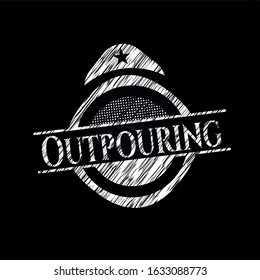 Outpouring with chalkboard texture. Vector Illustration. Detailed.